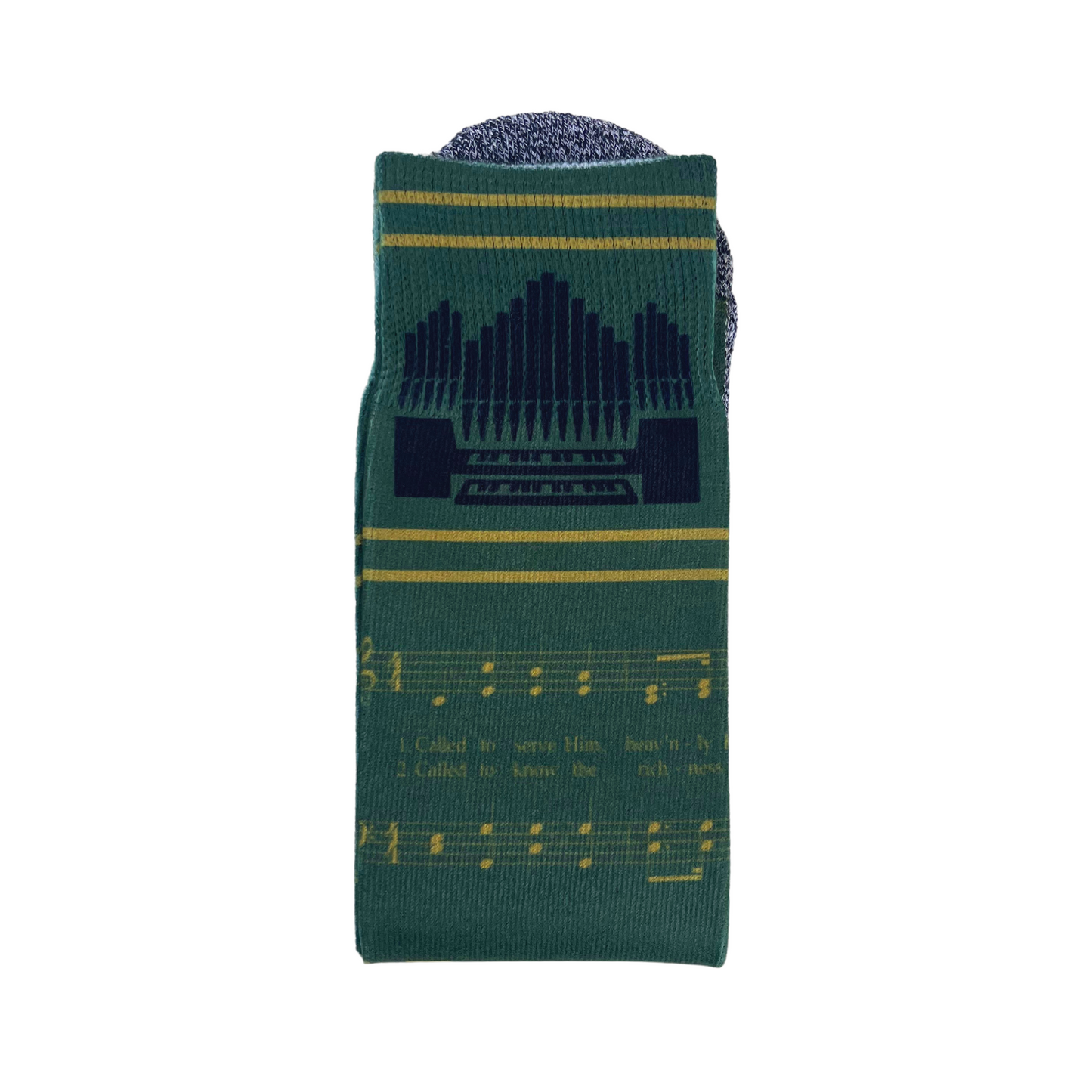 The Green Hymnbooks - Faith-Inspired Crew Socks