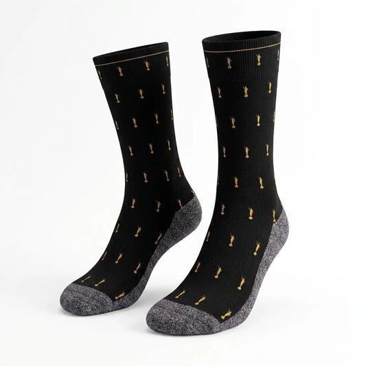 Black and Gold Angels - Faith-Inspired Crew Socks
