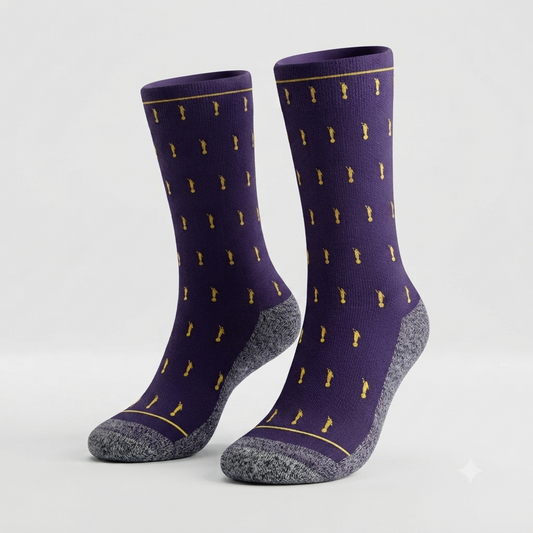 The Purple and Gold Angels - Classic Everyday Crew Socks