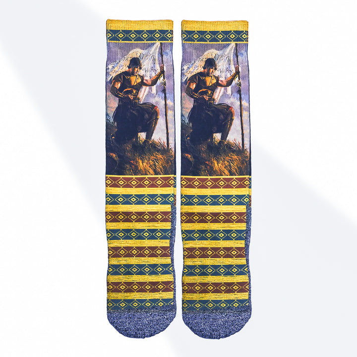 Moroni's Prayer Book of Mormon themed LDS Scripture Socks by BOMSocks