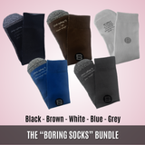 The “Boring Sock Bundle” | 5-Pair Bundle | Men's Size 6-13