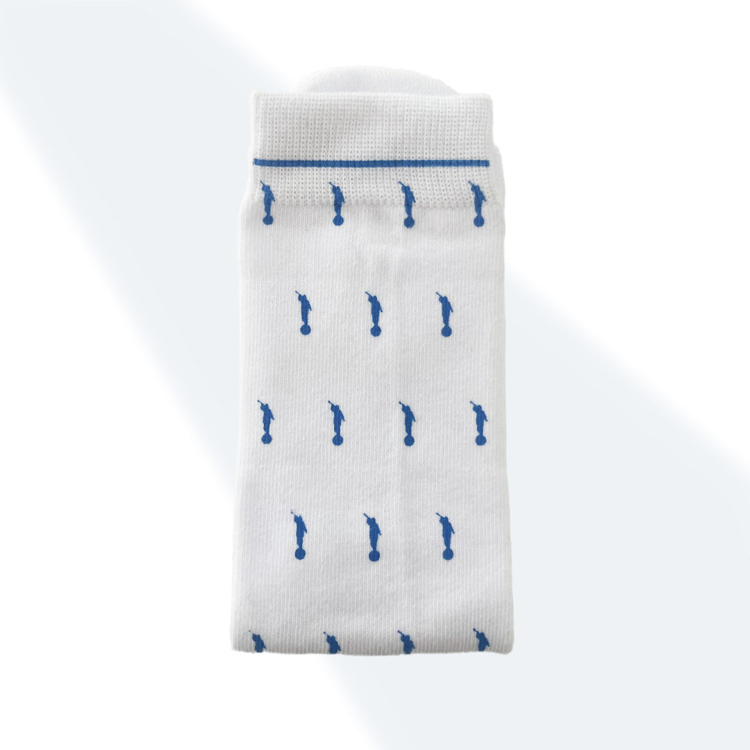 White and Blue Angels - Gospel themed Everyday Crew Socks