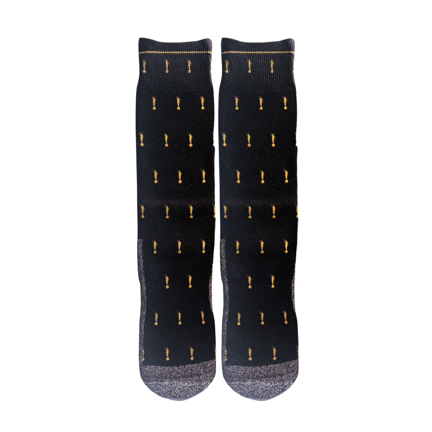 Black and Gold Angels - Faith-Inspired Crew Socks