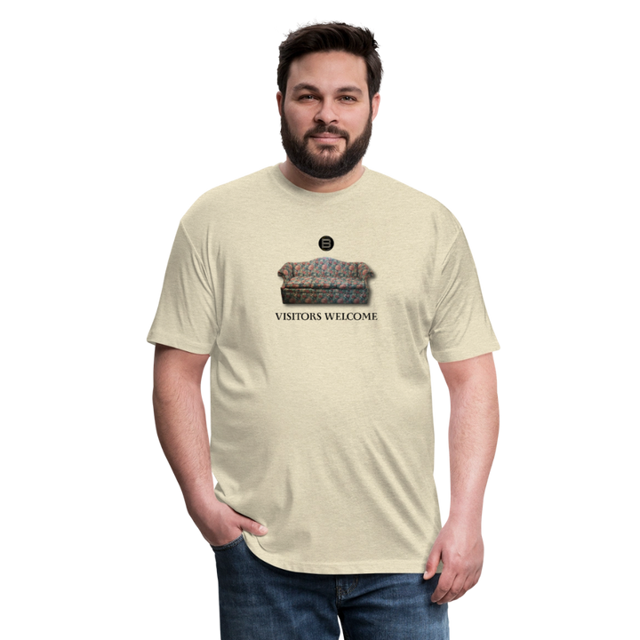 The Foyer Florals "Visitors Welcome" Tee - heather cream