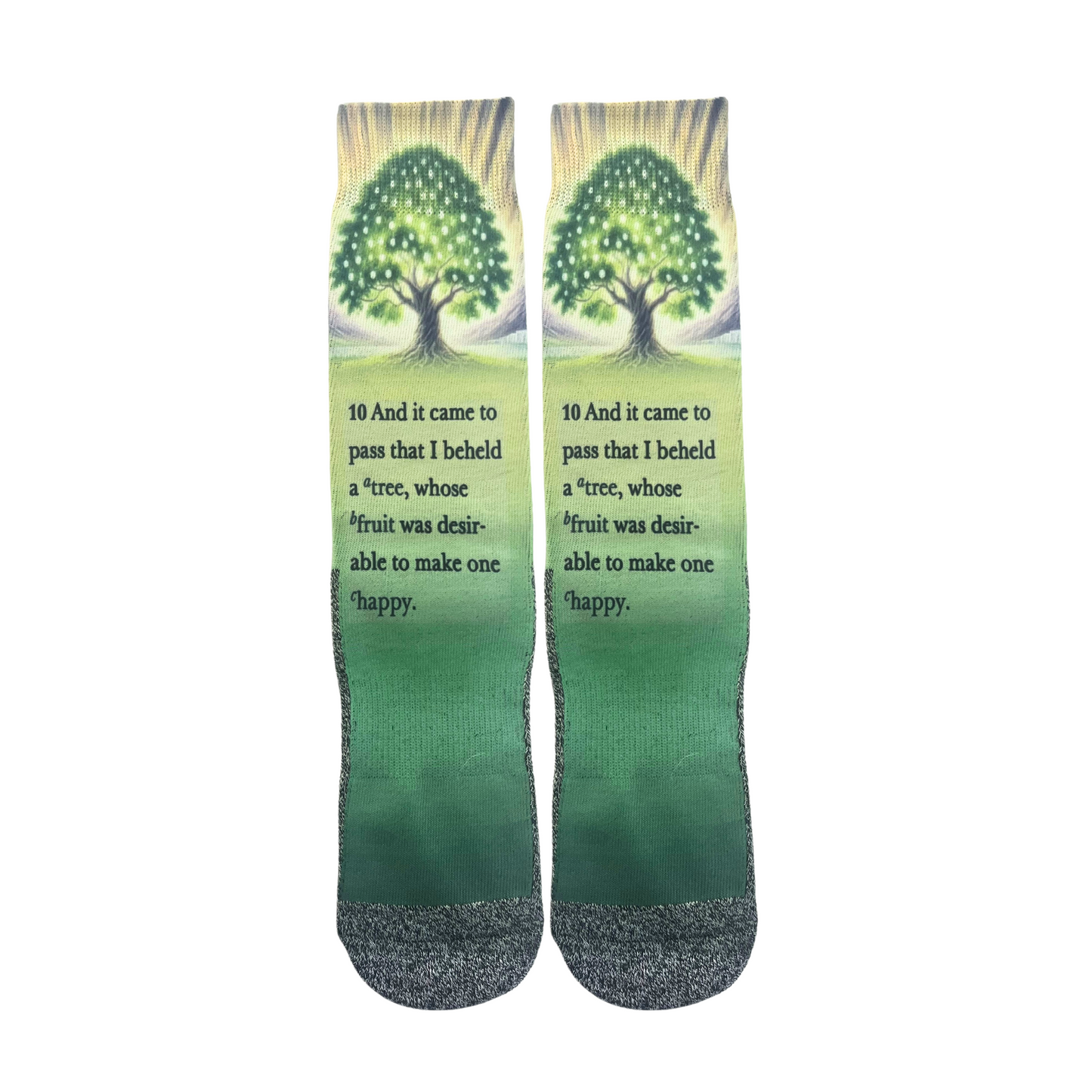 The Tree of Life (1 Nephi 8) - Faith Inspired Crew Socks