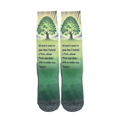 The Tree of Life (1 Nephi 8) - Faith Inspired Crew Socks