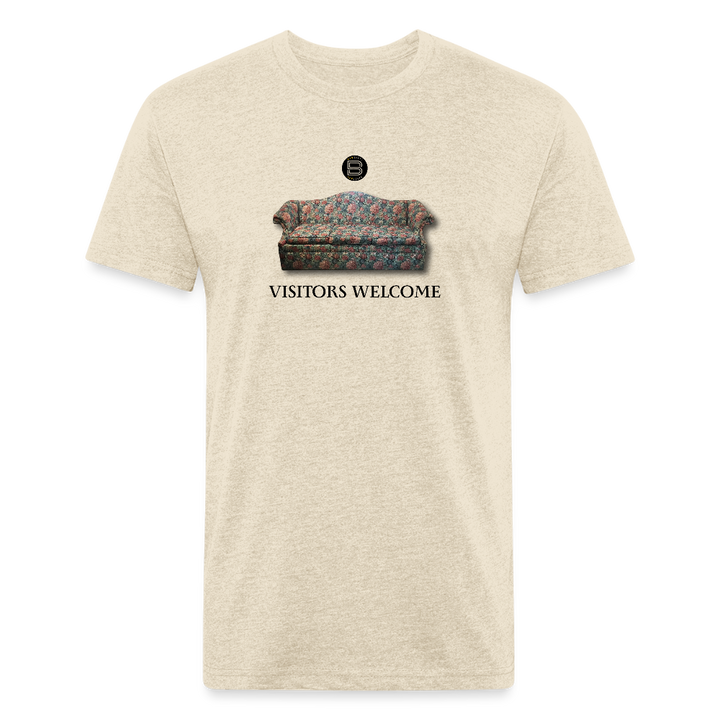 The Foyer Florals "Visitors Welcome" Tee - heather cream