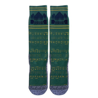 The Green Hymnbooks - Faith-Inspired Crew Socks