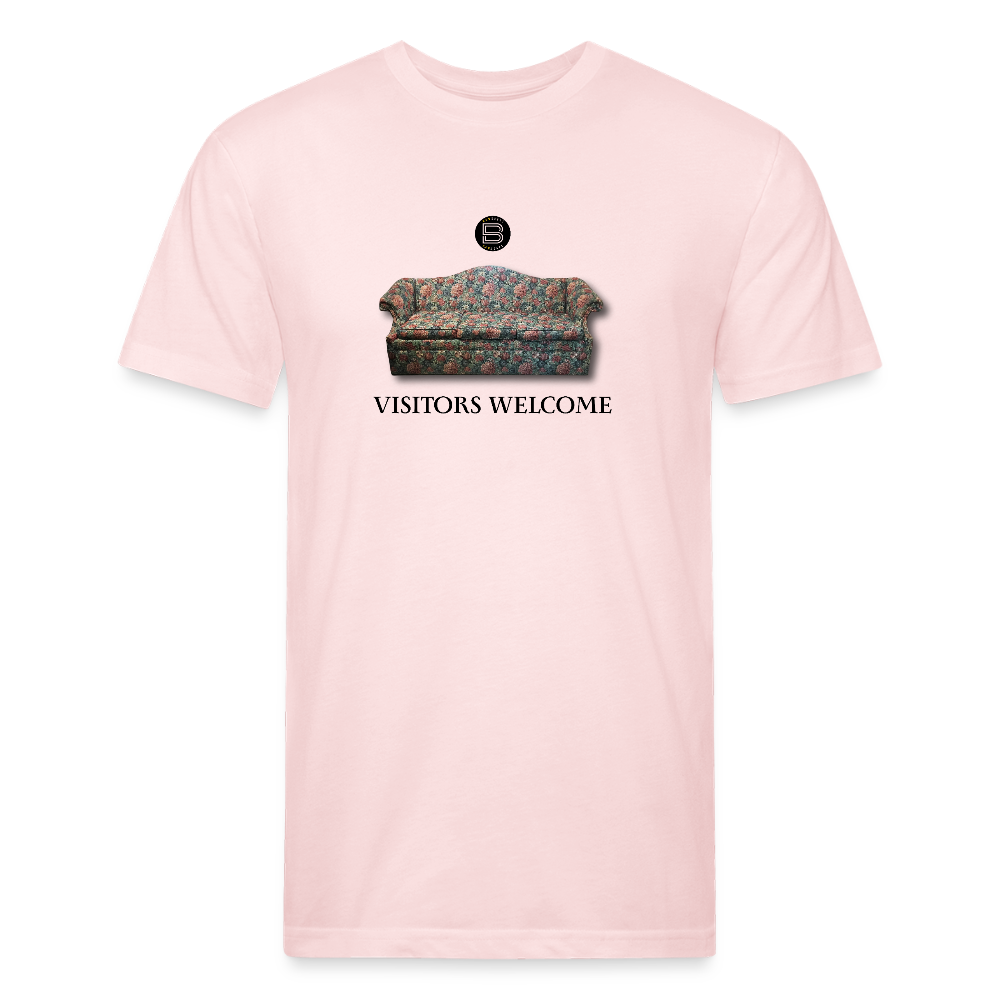 The Foyer Florals "Visitors Welcome" Tee - blush pink 