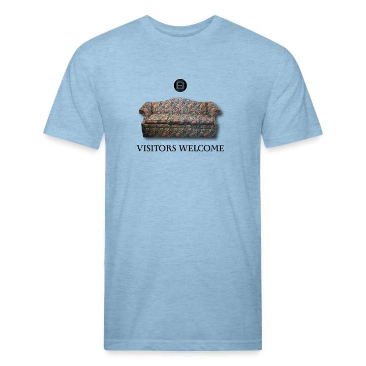 The Foyer Florals "Visitors Welcome" Tee - heather blue