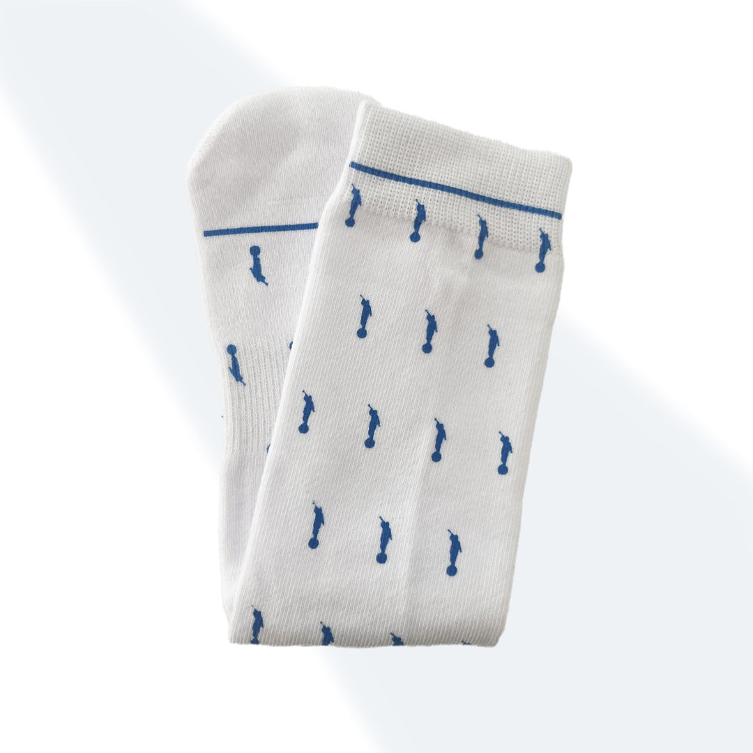White and Blue Angels - Gospel themed Everyday Crew Socks