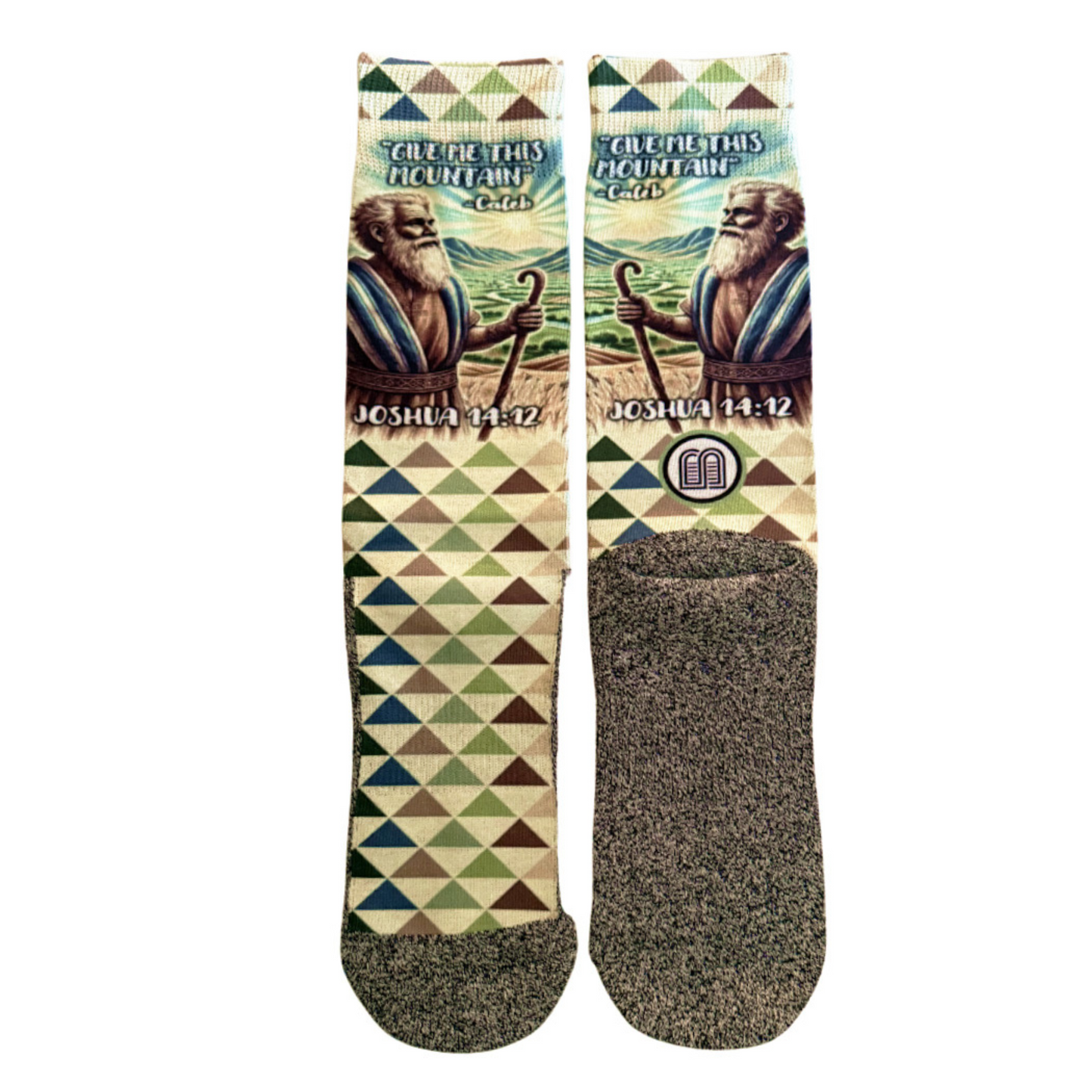 The Calebs (Give Me This Mountain) - Faith-Inspired Crew Socks