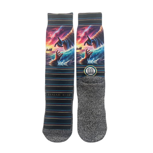 Do Not Fear (Isaiah 41:10) - Faith-Inspired Crew Socks