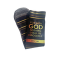 Possible with God (Luke 1:37) - Faith-Inspired Crew Socks