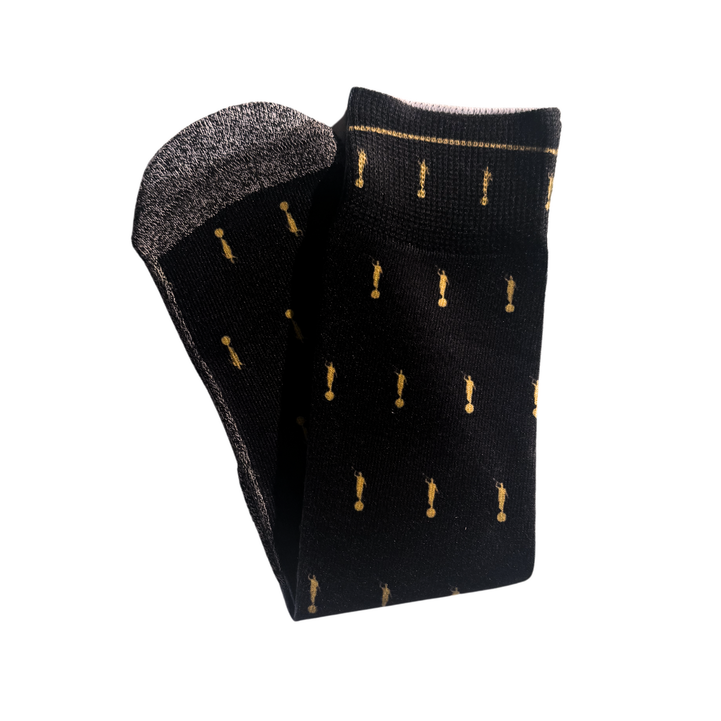 Black and Gold Angels - Faith-Inspired Crew Socks