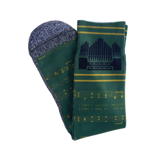 The Green Hymnbooks - Faith-Inspired Crew Socks