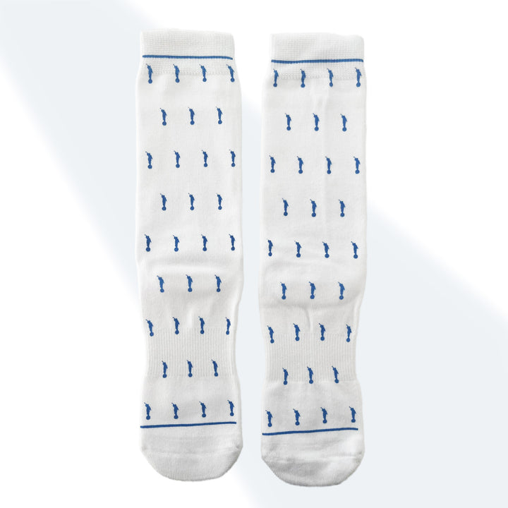 White and Blue Angels - Gospel themed Everyday Crew Socks