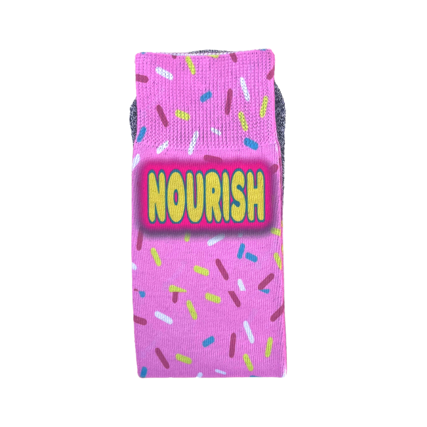 Nourish and Strengthen - Funny LDS Phrase Crew Socks