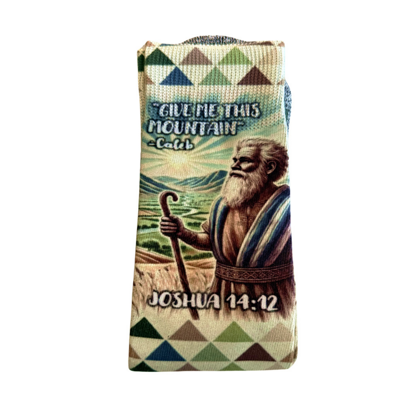 The Calebs (Give Me This Mountain) - Faith-Inspired Crew Socks