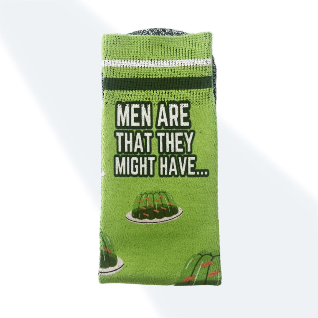The Green Jellos - Fun Food-themed Everyday Crew Socks