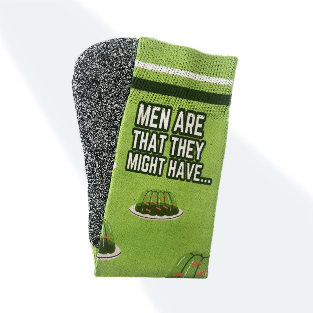 The Green Jellos - Fun Food-themed Everyday Crew Socks