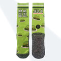 The Green Jellos - Fun Food-themed Everyday Crew Socks