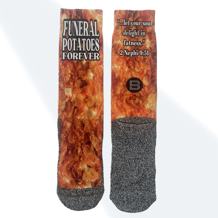 The Funeral Potatoes - Fun Food-themed Everyday Crew Socks