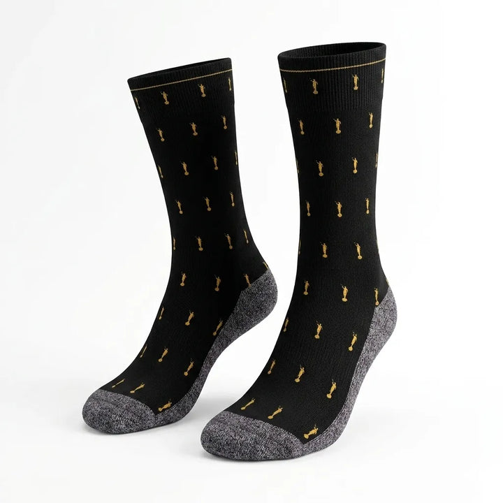 Black and Gold Angels - Faith-Inspired Crew Socks