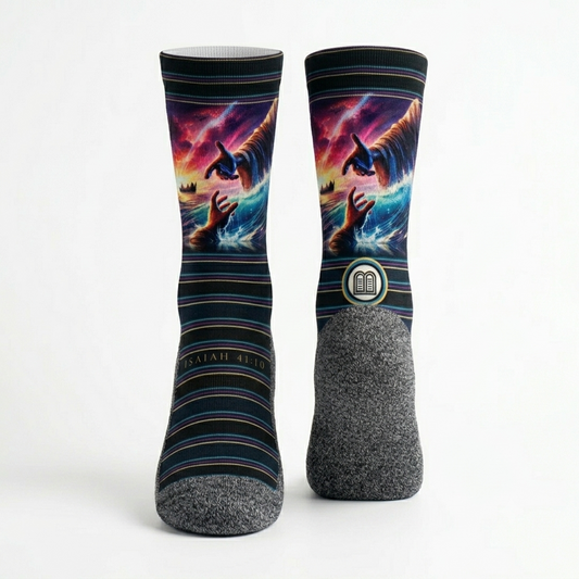 Do Not Fear (Isaiah 41:10) - Faith-Inspired Crew Socks