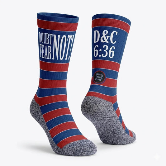 Doubt Not Fear Not (D&C 6:36) - Scripture Crew Socks