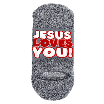 Jesus Loves You No-Shows - Faith-Inspired Socks