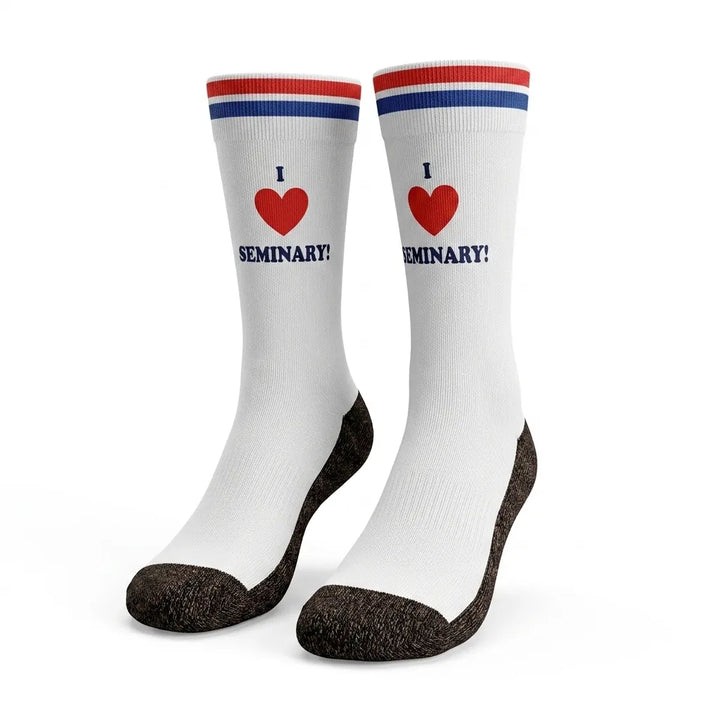 I Love Seminary! - Faith-Inspired Crew Socks
