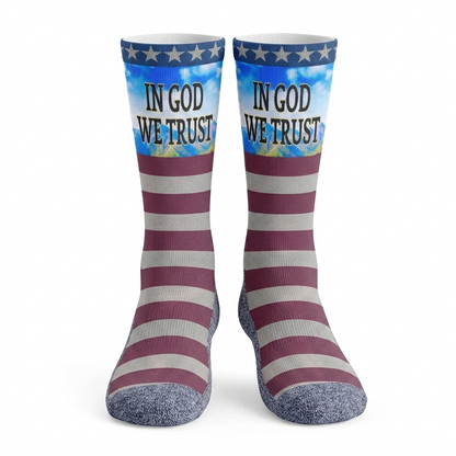In God We Trust scripture-themed crew socks by B.O.M.Socks, view 1 of 6