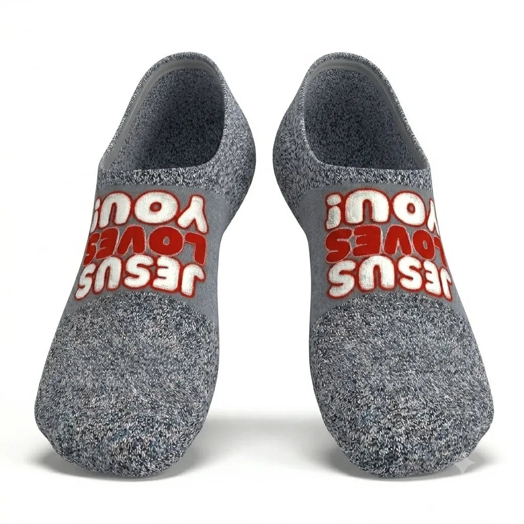 Jesus Loves You No-Shows - Faith-Inspired Socks