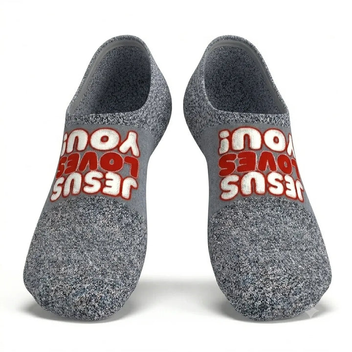 Jesus Loves You No-Shows - Faith-Inspired Socks