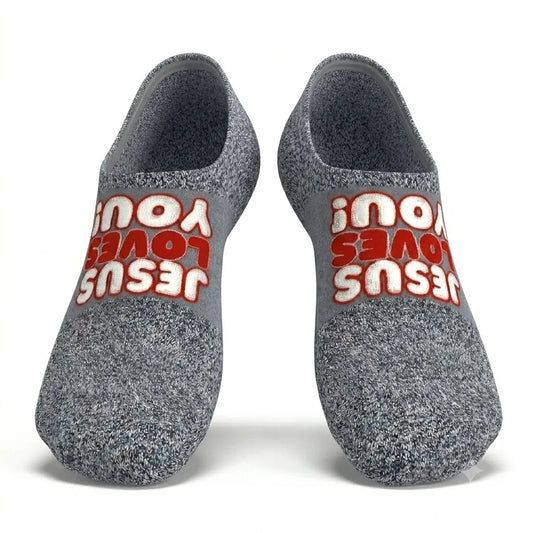 Jesus Loves You No-Shows - Faith-Inspired Socks
