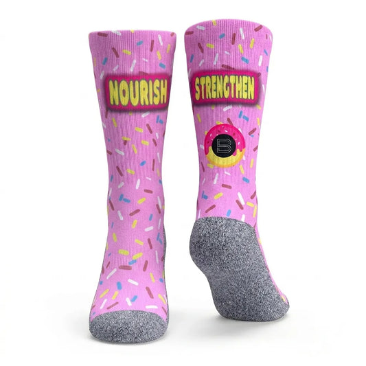Nourish and Strengthen - Funny LDS Phrase Crew Socks