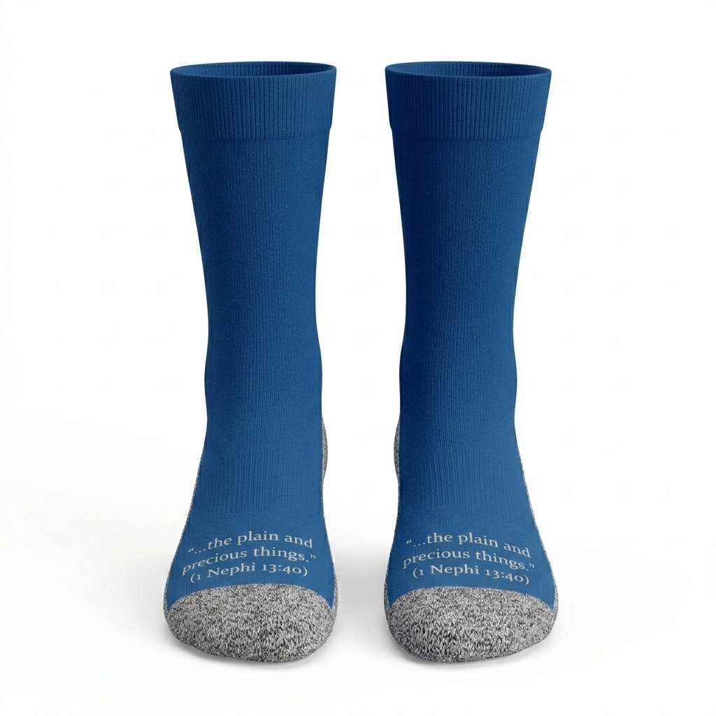 The Boring Blue Socks - Classic Everyday Crew Socks