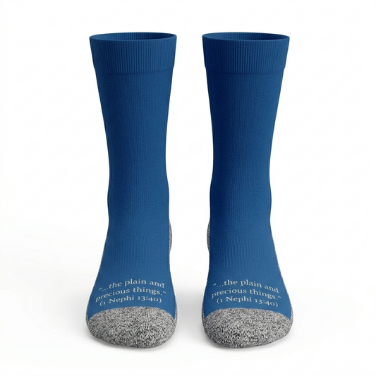 The Boring Blue Socks - Classic Everyday Crew Socks