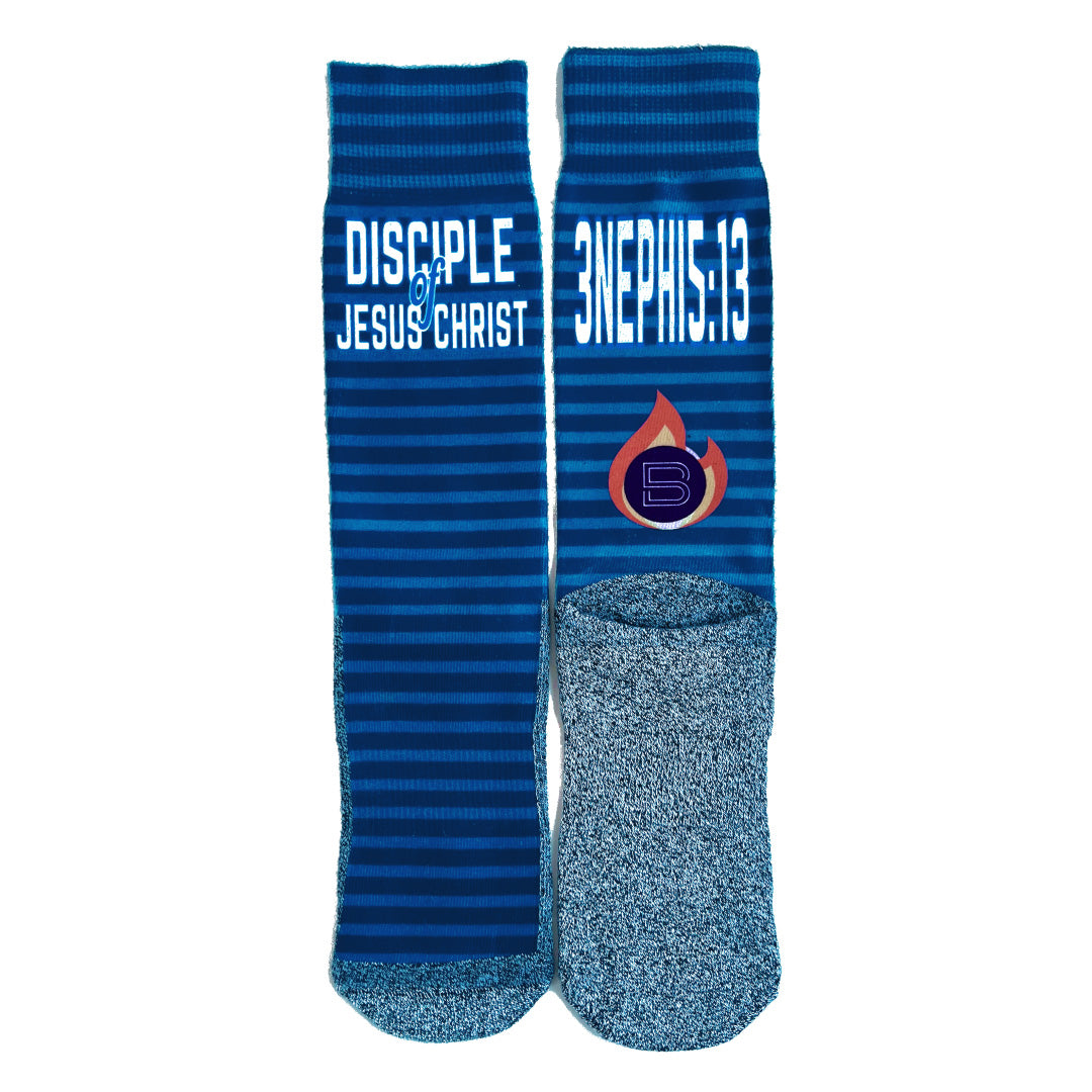 Disciple of Christ (3 Nephi 5:13) - Faith-Inspired Crew Socks