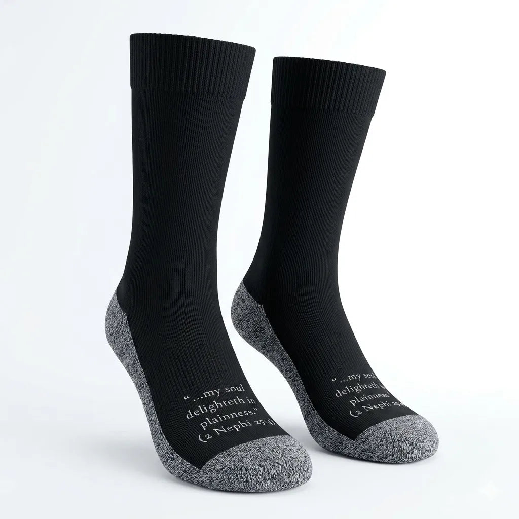 The Boring Black Socks - Classic Everyday Crew Socks