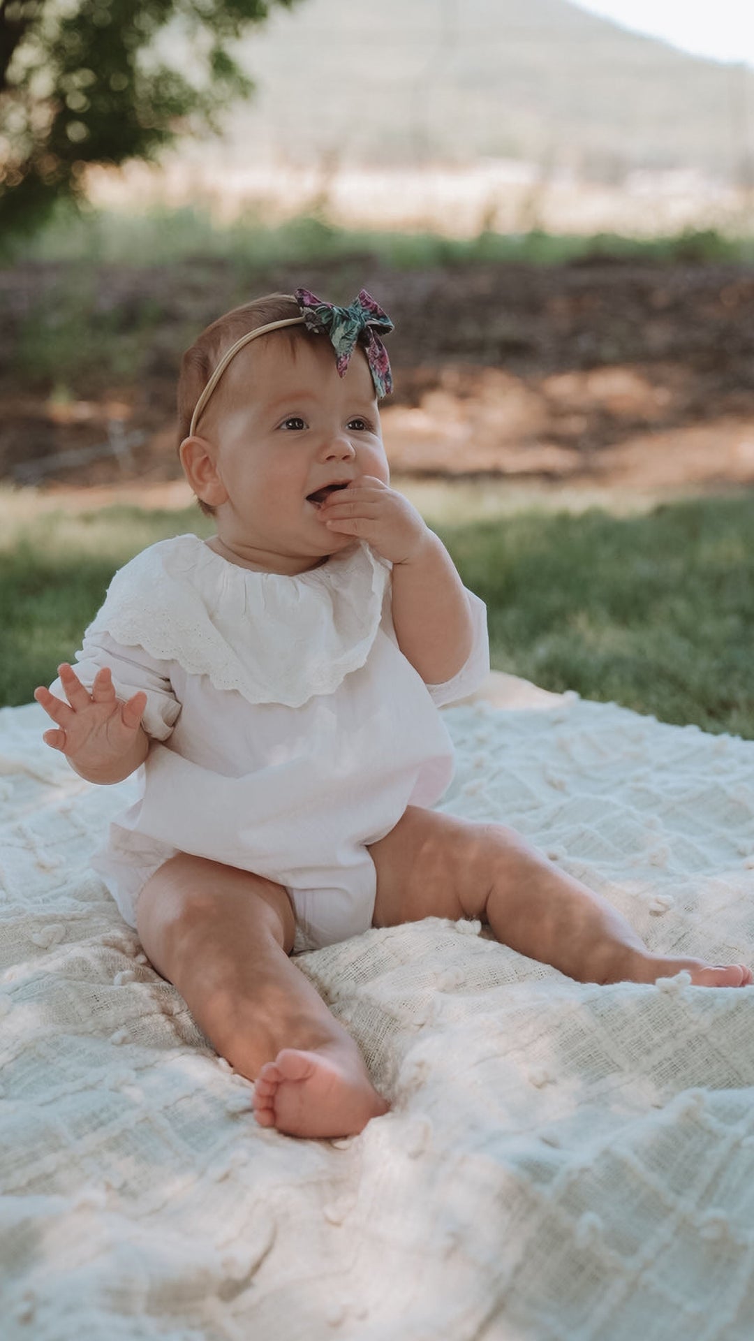 Foyer Floral Petite Hair Bow - Floral Hair Accessory