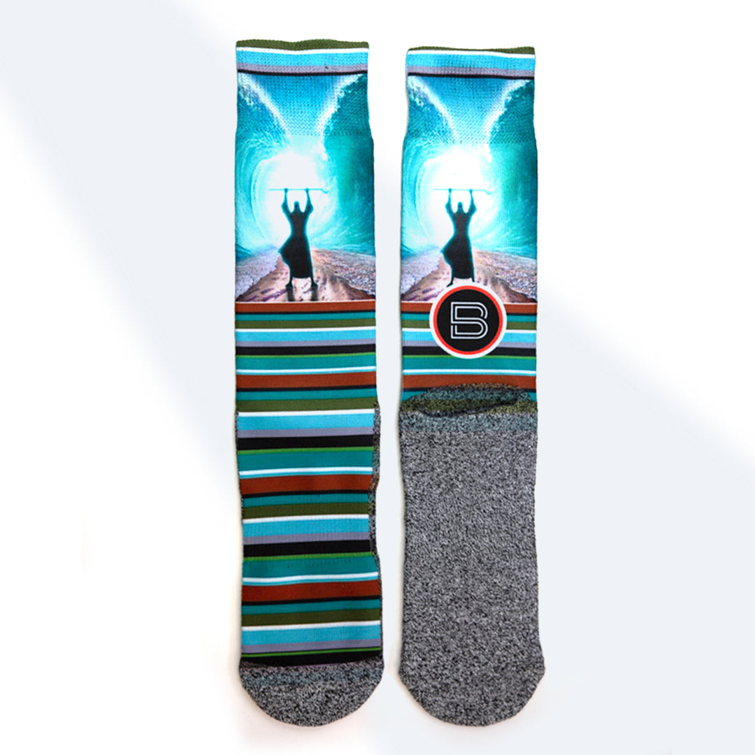 The Red Seas LDS Scripture themed Bible Socks by BOMSocks