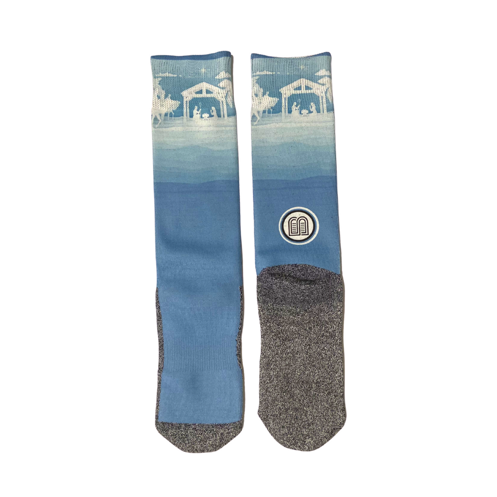 The Nativity LDS Bible Scripture Themed Socks by BOMSocks