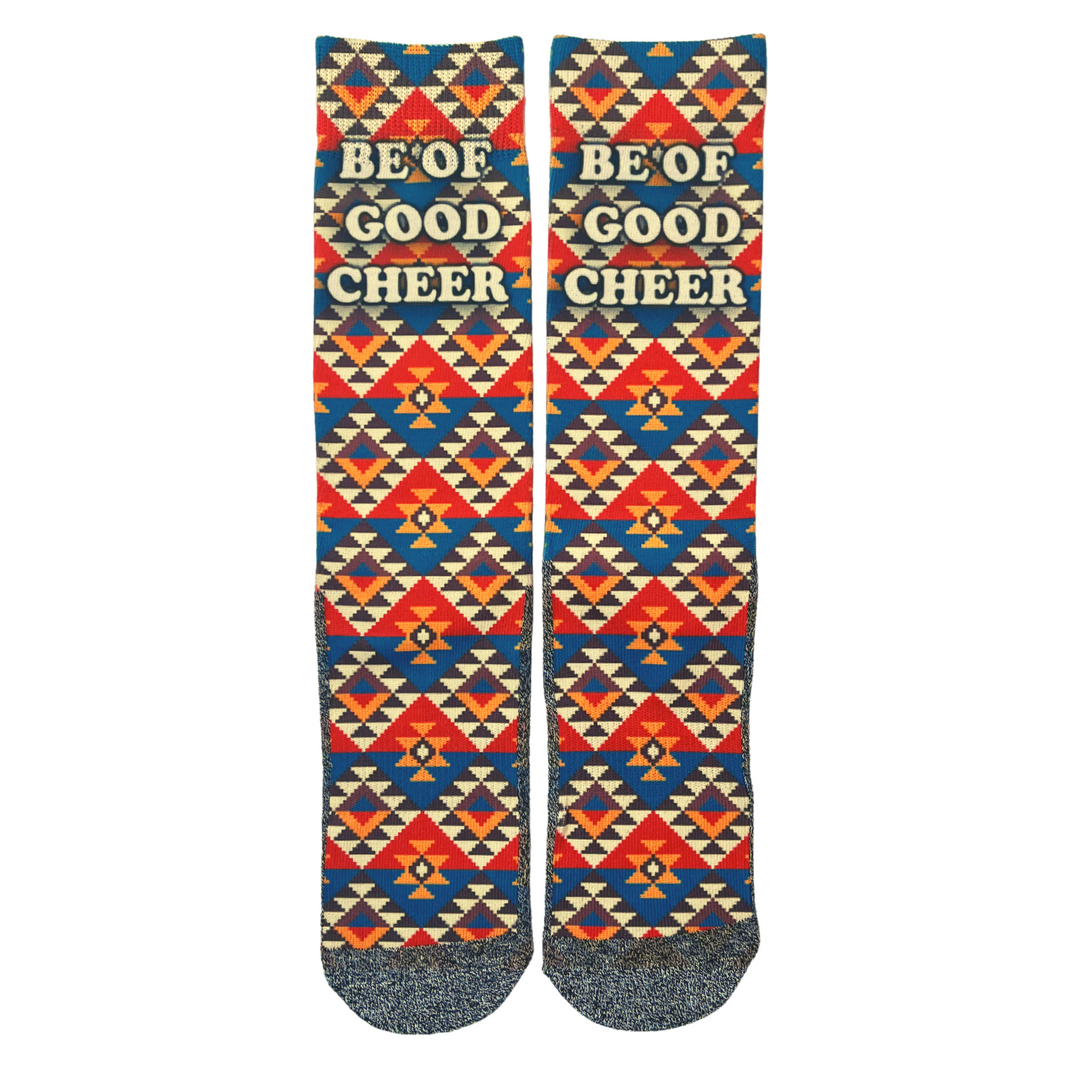 The Be of Good Cheers LDS Themed Bible Scripture Socks by BOMSocks