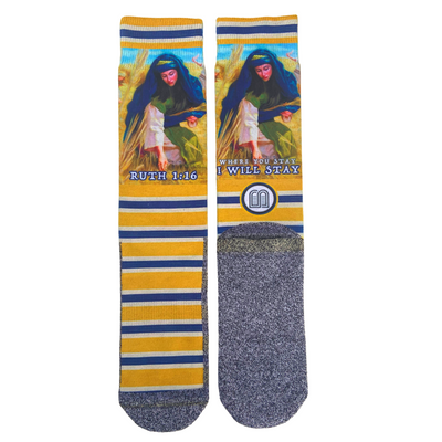 The Ruths LDS Bible Scripture themed Socks by BOMSocks