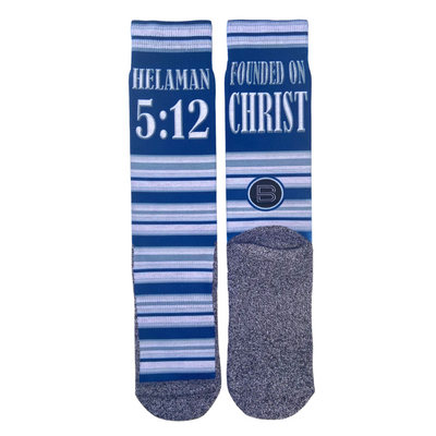 Helaman 5:12 LDS Scripture Themed Book of Mormon Socks by BOMSocks