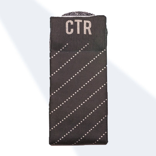 The Classic Grey CTRs scripture-themed crew socks by B.O.M.Socks, view 3 of 4