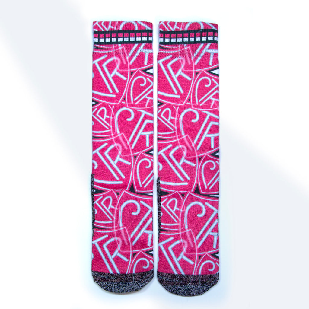 The Pink CTRs LDS Themed Scripture Socks by BOMSocks