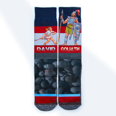 The David and Goliaths LDS Scripture Bible Themed Socks by BOMSocks